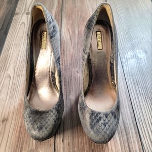 Snake skin women 6inch wedged heel shoe